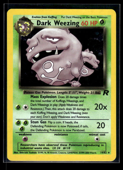 Dark Weezing 14/82 - Team Rocket  - Rare Holo