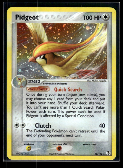 Pidgeot 10/112 - FireRed & LeafGreen  - Rare Holo