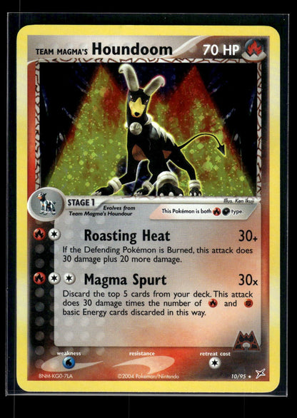 Team Magma's Houndoom 10/95 - Team Magma vs Team Aqua  - Rare Holo