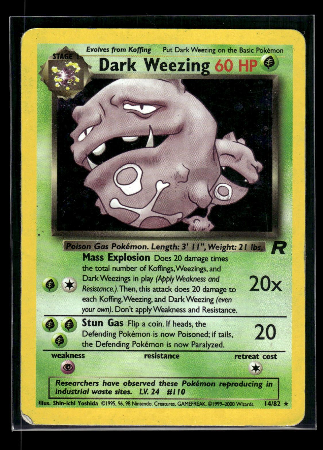 Dark Weezing 14/82 - Team Rocket  - Rare Holo