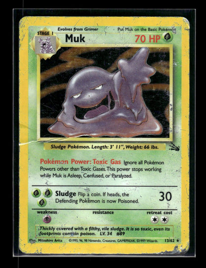 Muk 13/62 - Fossil  - Rare Holo