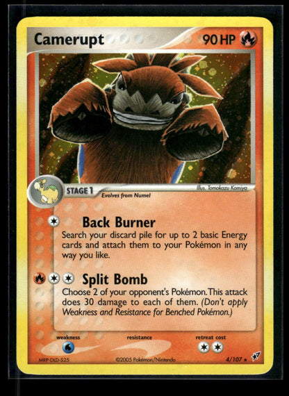 Camerupt 4/107 - Deoxys  - Rare Holo
