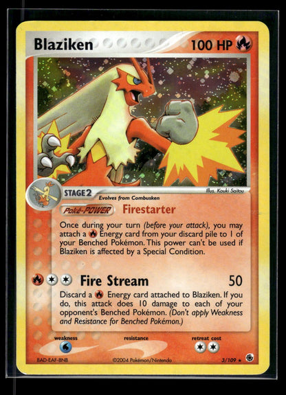 Blaziken 3/109 - Ruby & Sapphire  - Rare Holo