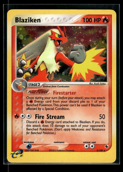 Blaziken 3/109 - Ruby & Sapphire  - Rare Holo