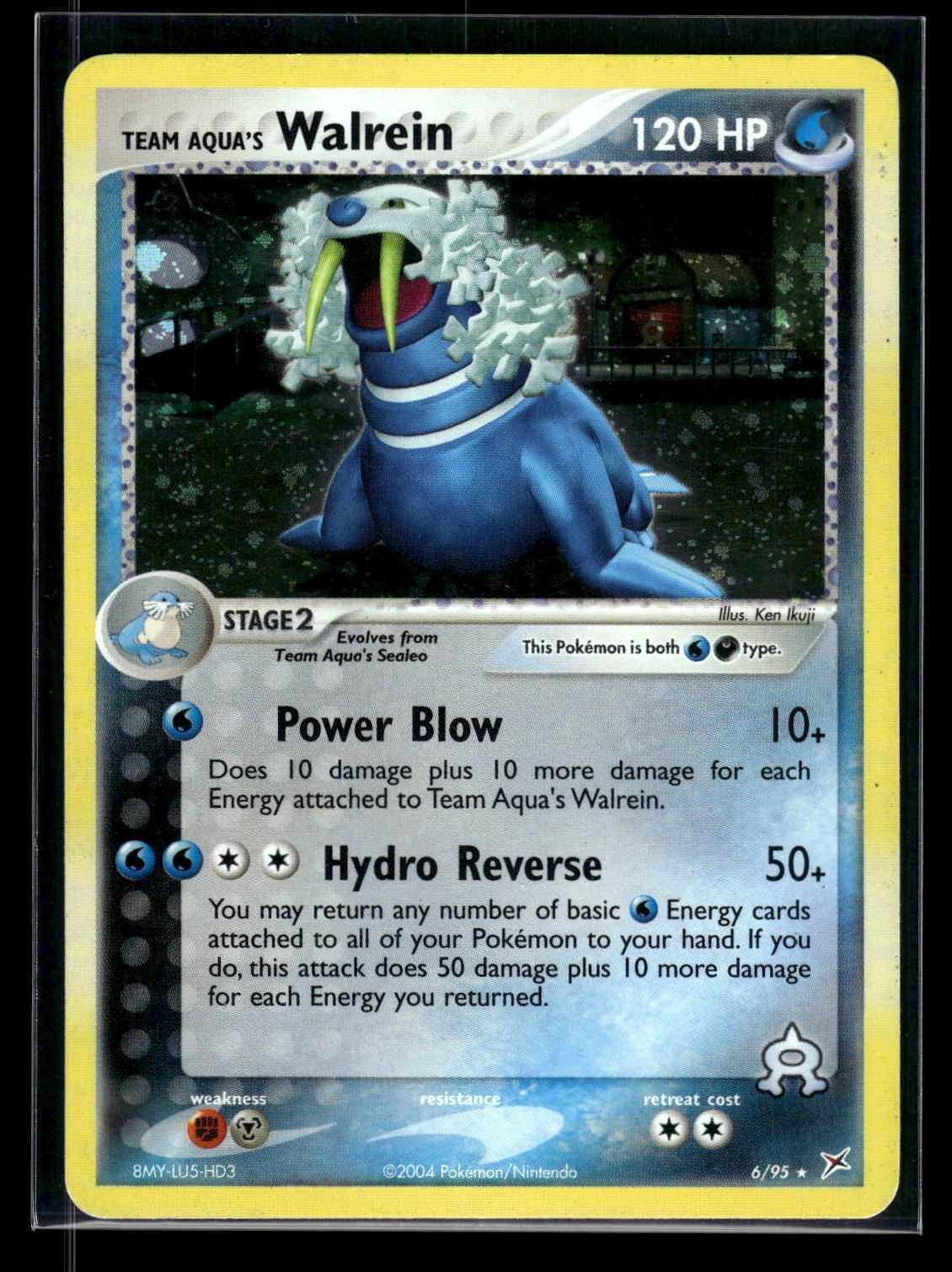 Team Aqua's Walrein 6/95 - Team Magma vs Team Aqua  - Rare Holo