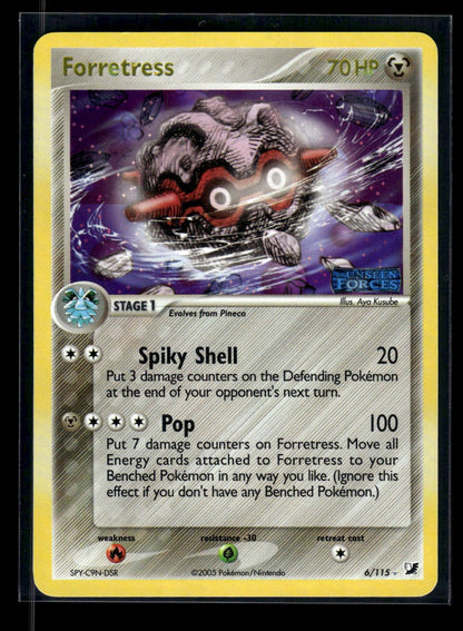 Forretress 6/115 - Unseen Forces  - Rare Holo