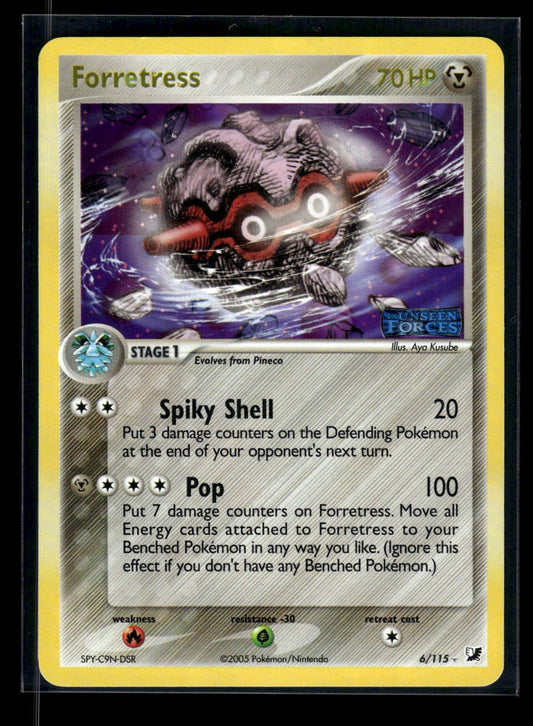 Forretress 6/115 - Unseen Forces  - Rare Holo
