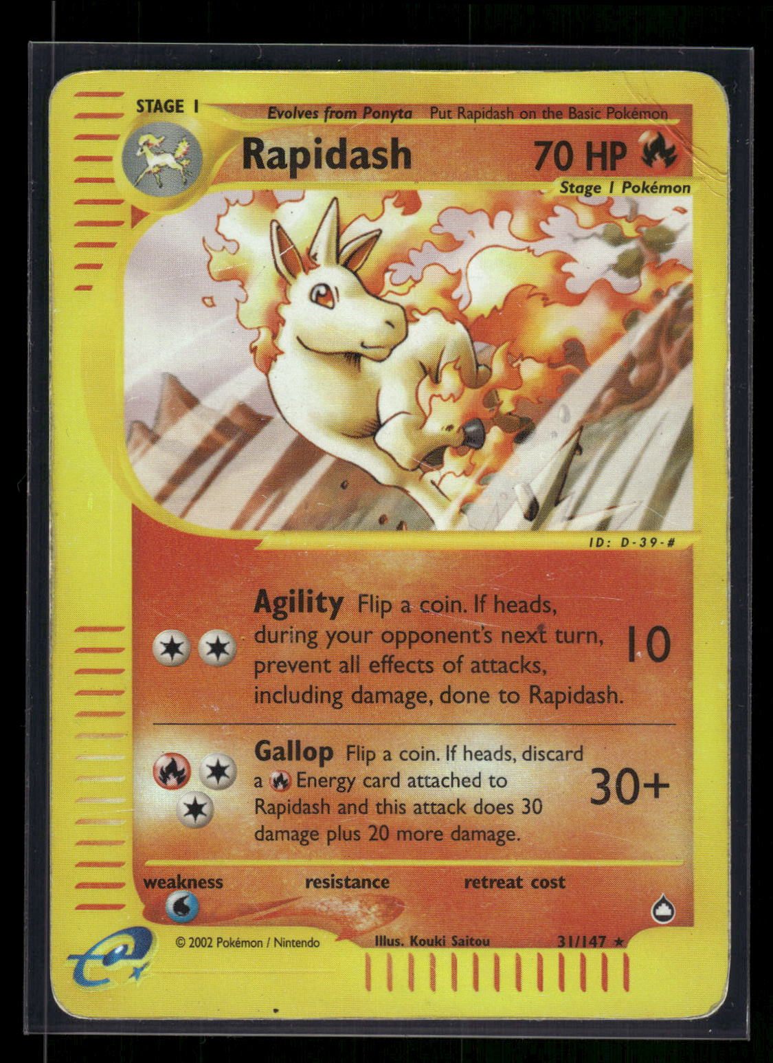 Rapidash 31/147 - Aquapolis  - Rare