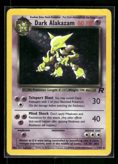 Dark Alakazam 1/82 - Team Rocket  - Rare Holo