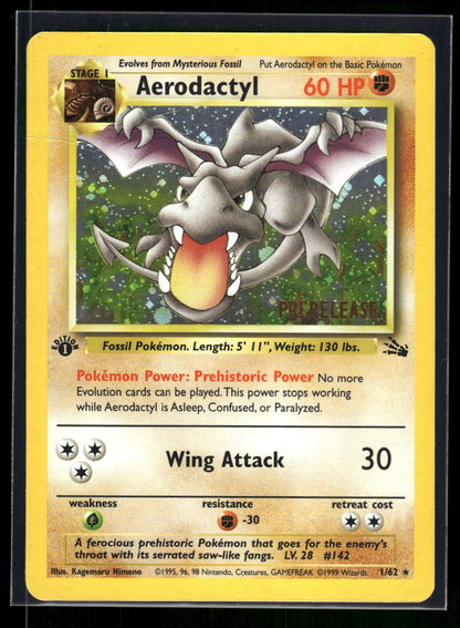 Aerodactyl 1/62 - Fossil  - Rare Holo