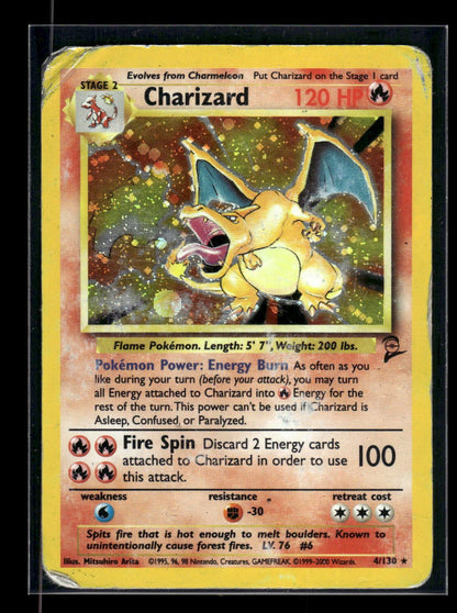 Charizard 4/130 - Base Set 2  - Rare Holo