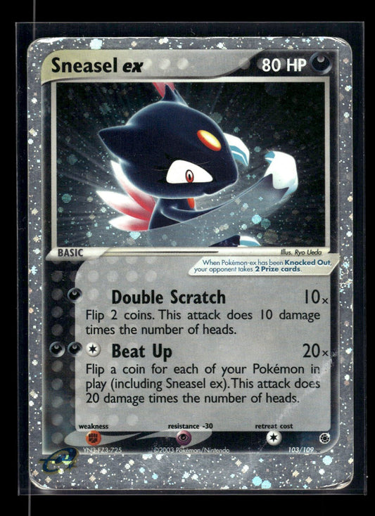 Sneasel ex 103/109 - Ruby & Sapphire  - Rare Holo EX