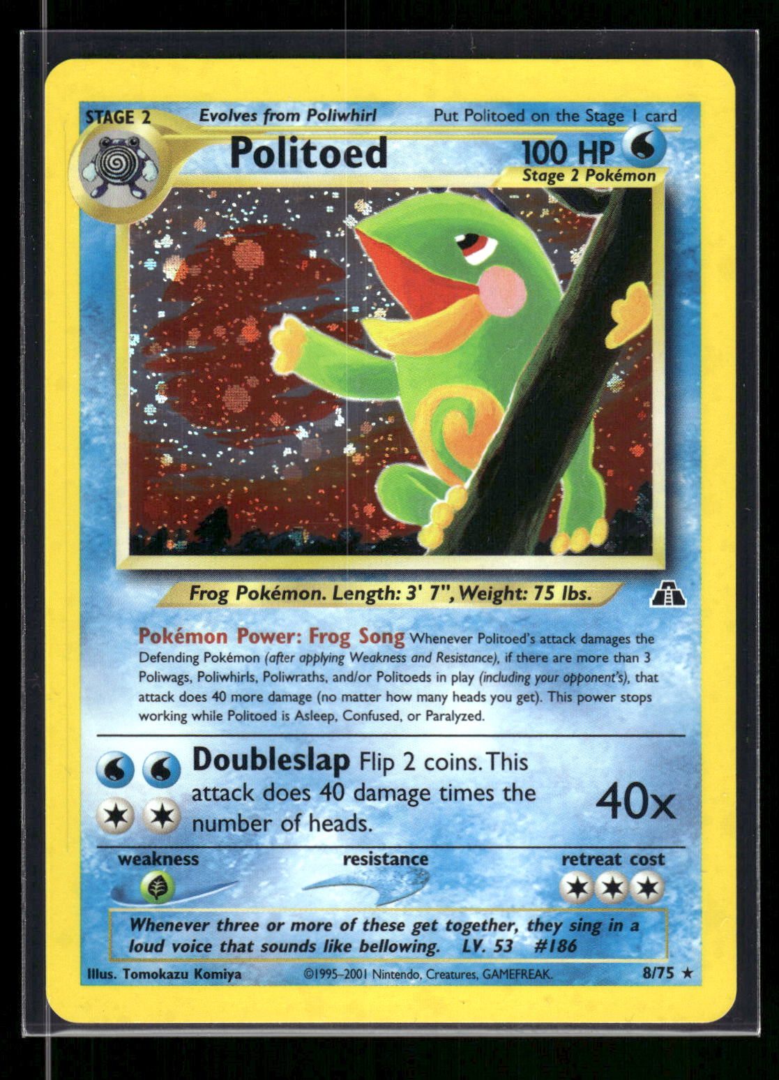 Politoed 8/75 - Neo Discovery  - Rare Holo