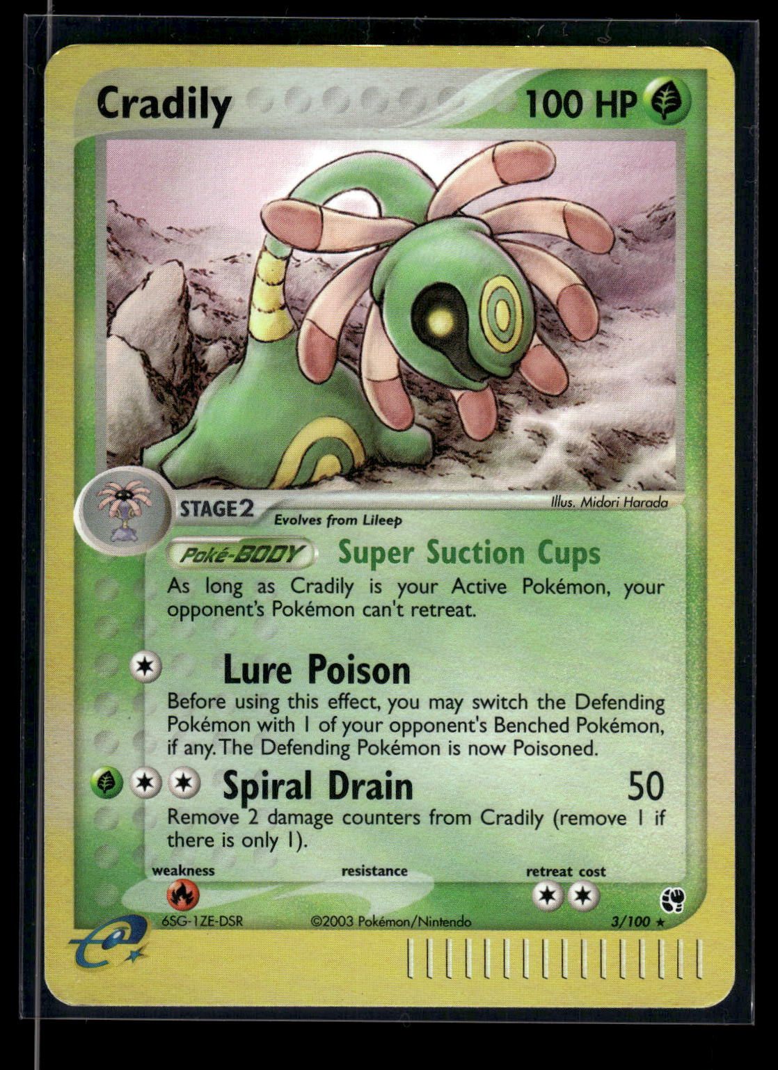 Cradily 3/100 - Sandstorm  - Rare Holo