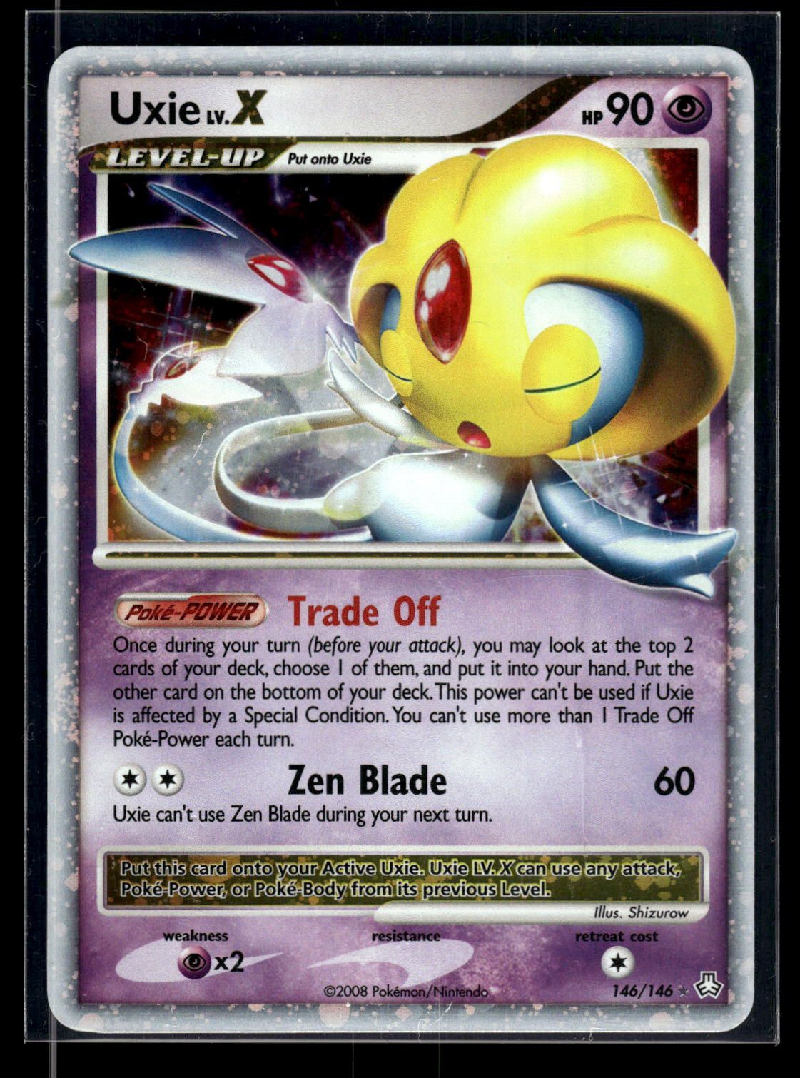 Uxie LV.X 146/146 - Legends Awakened  - Rare Holo LV.X