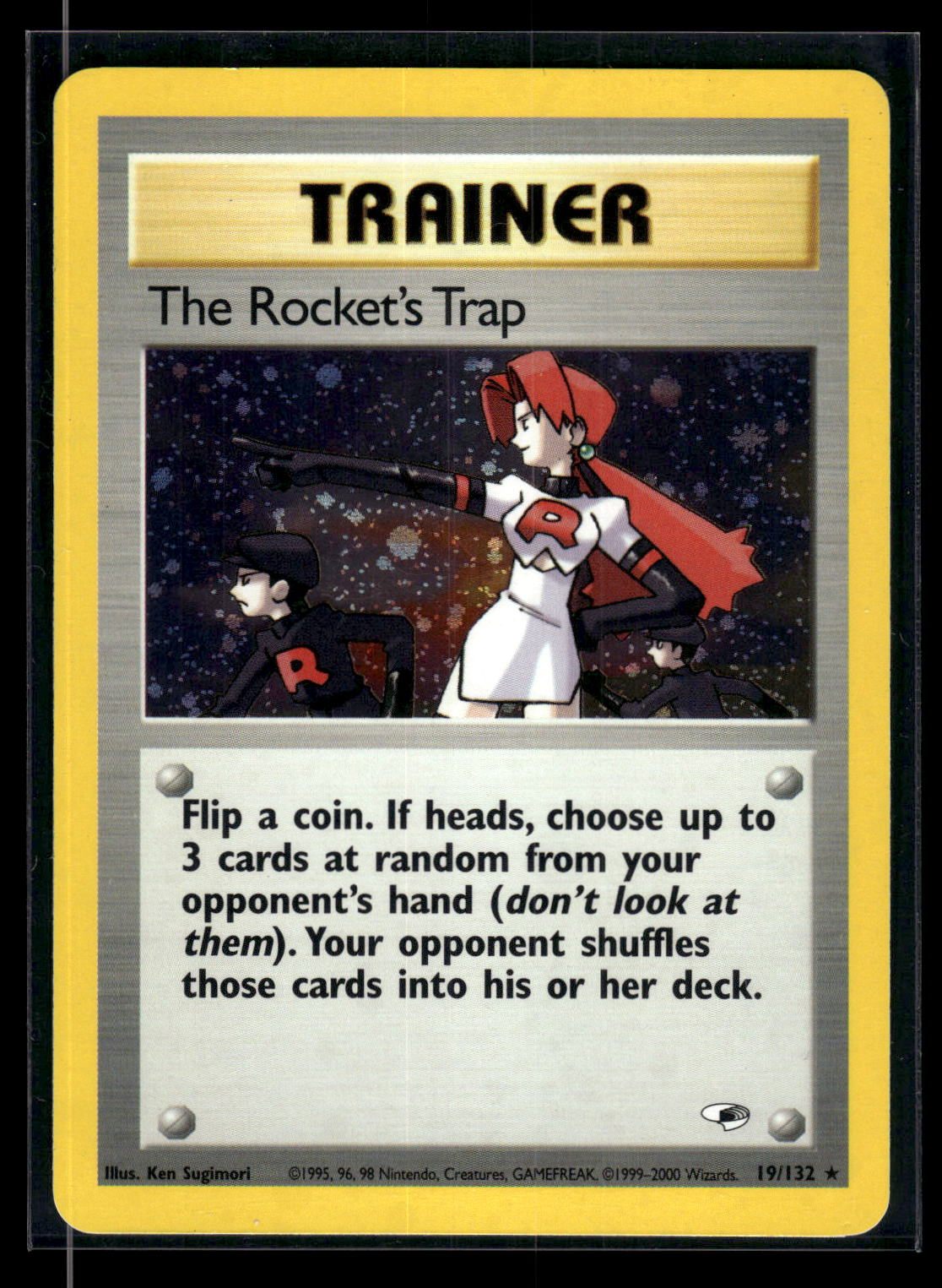 The Rocket's Trap 19/132 - Gym Heroes  - Rare Holo