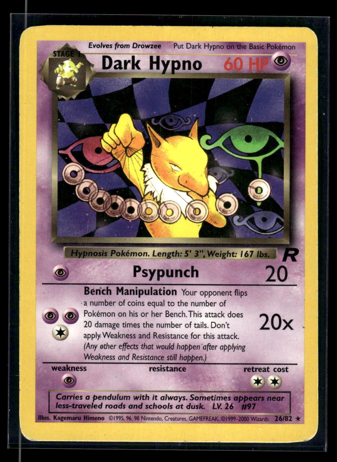 Dark Hypno 26/82 - Team Rocket  - Rare