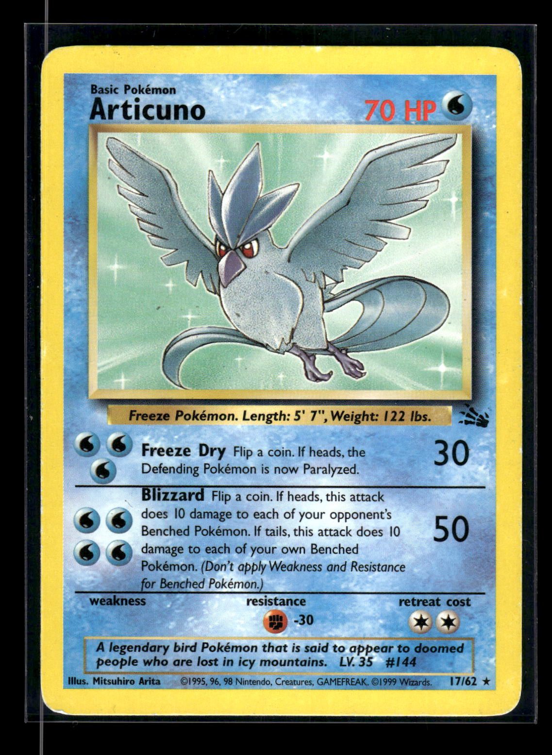 Articuno 17/62 - Fossil  - Rare