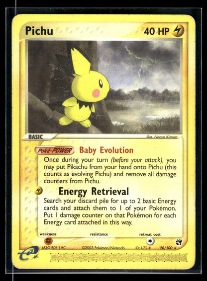 Pichu 20/100 - Sandstorm  - Rare