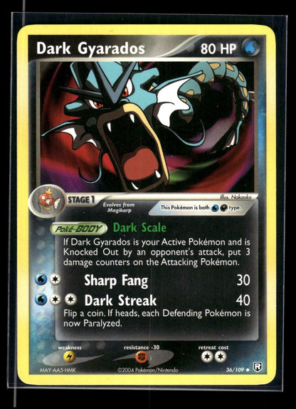 Dark Gyarados 36/109 - Team Rocket Returns  - Uncommon