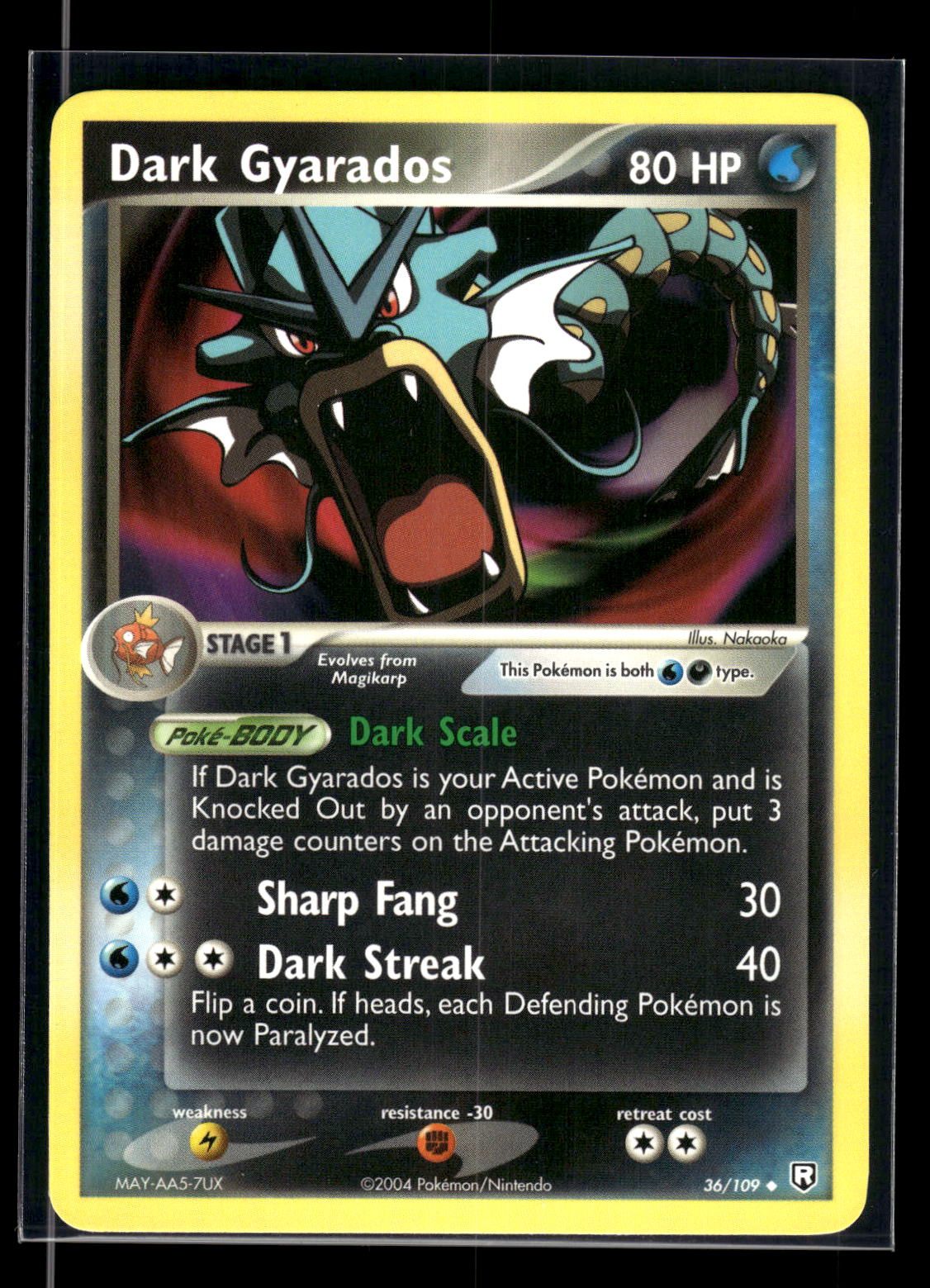 Dark Gyarados 36/109 - Team Rocket Returns  - Uncommon
