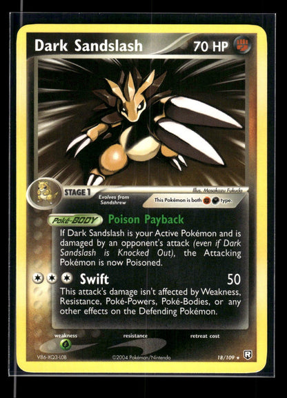 Dark Sandslash 18/109 - Team Rocket Returns  - Rare