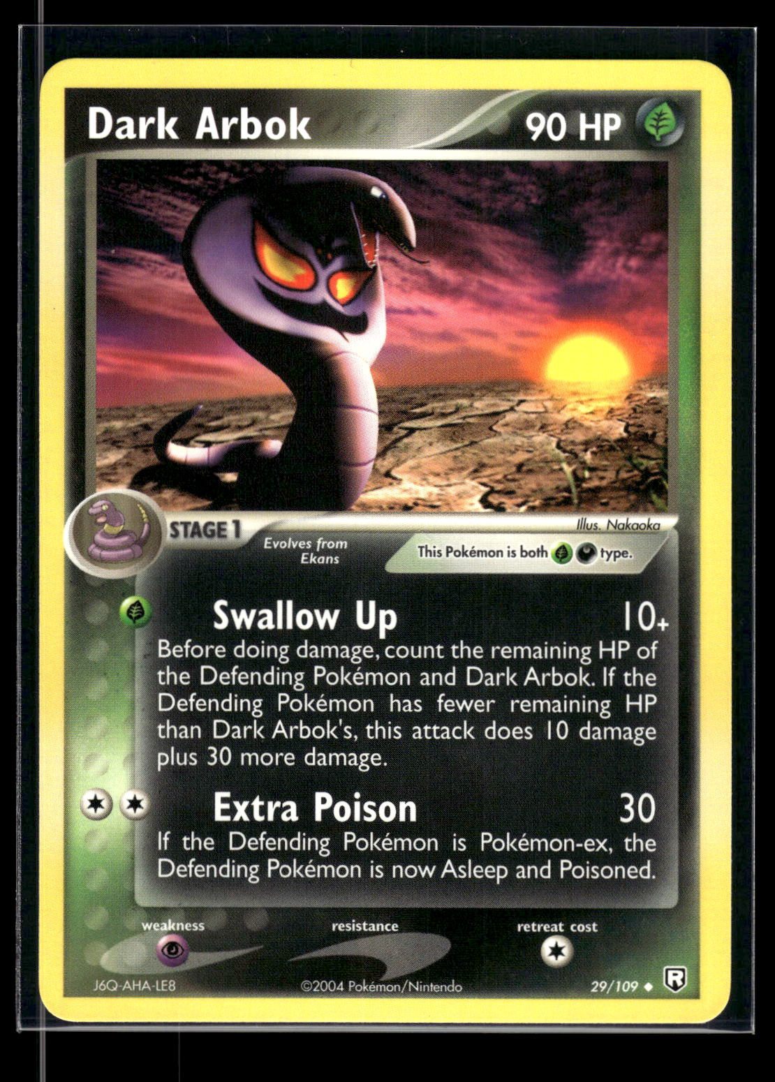 Dark Arbok 29/109 - Team Rocket Returns  - Uncommon
