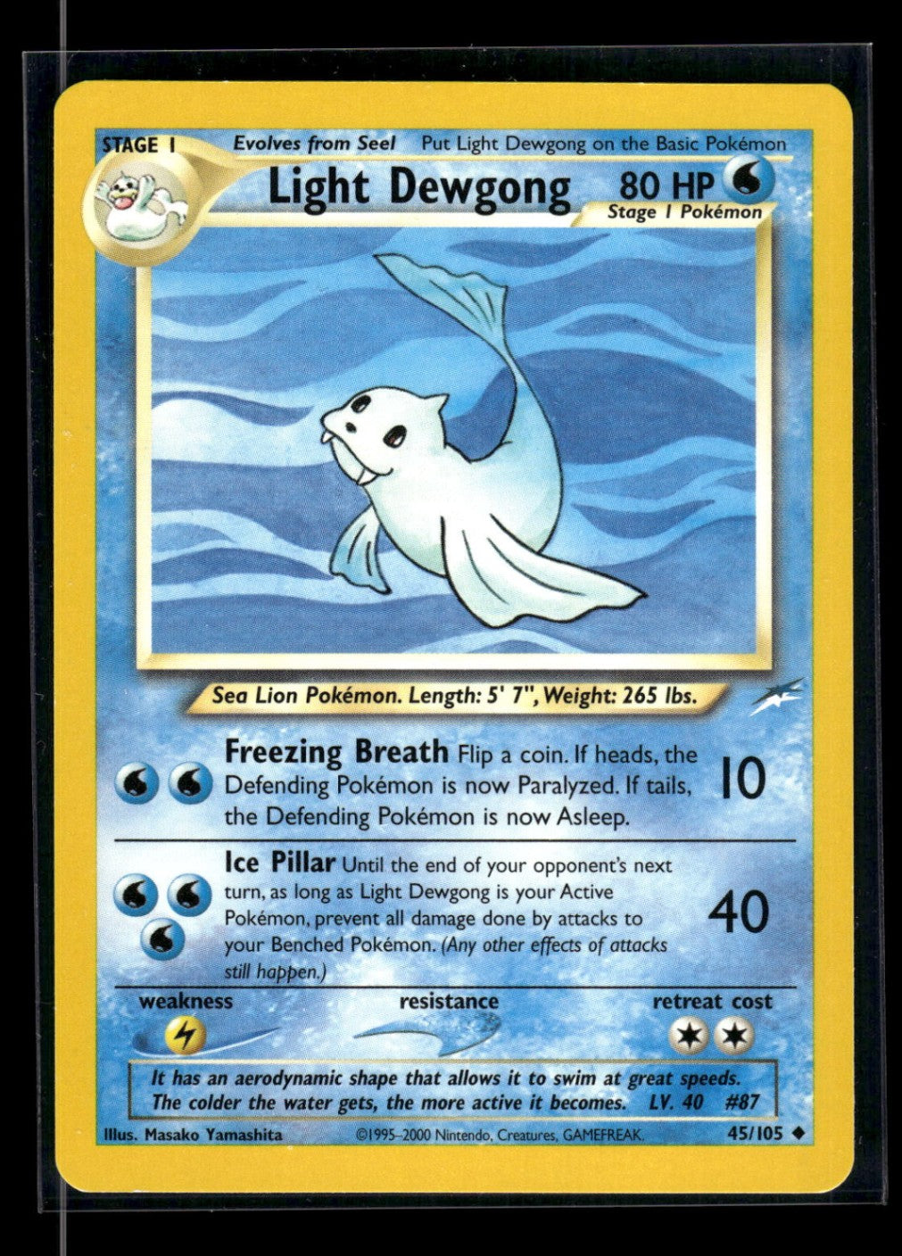 Light Dewgong 45/105 - Neo Destiny  - Uncommon