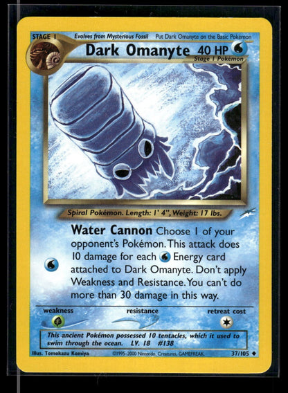 Dark Omanyte 37/105 - Neo Destiny  - Uncommon