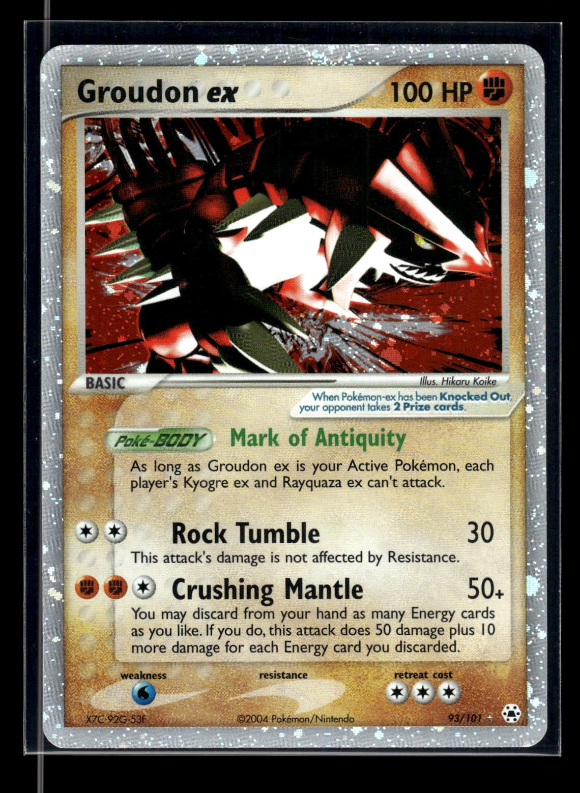 Groudon ex 93/101 - Hidden Legends  - Rare Holo EX