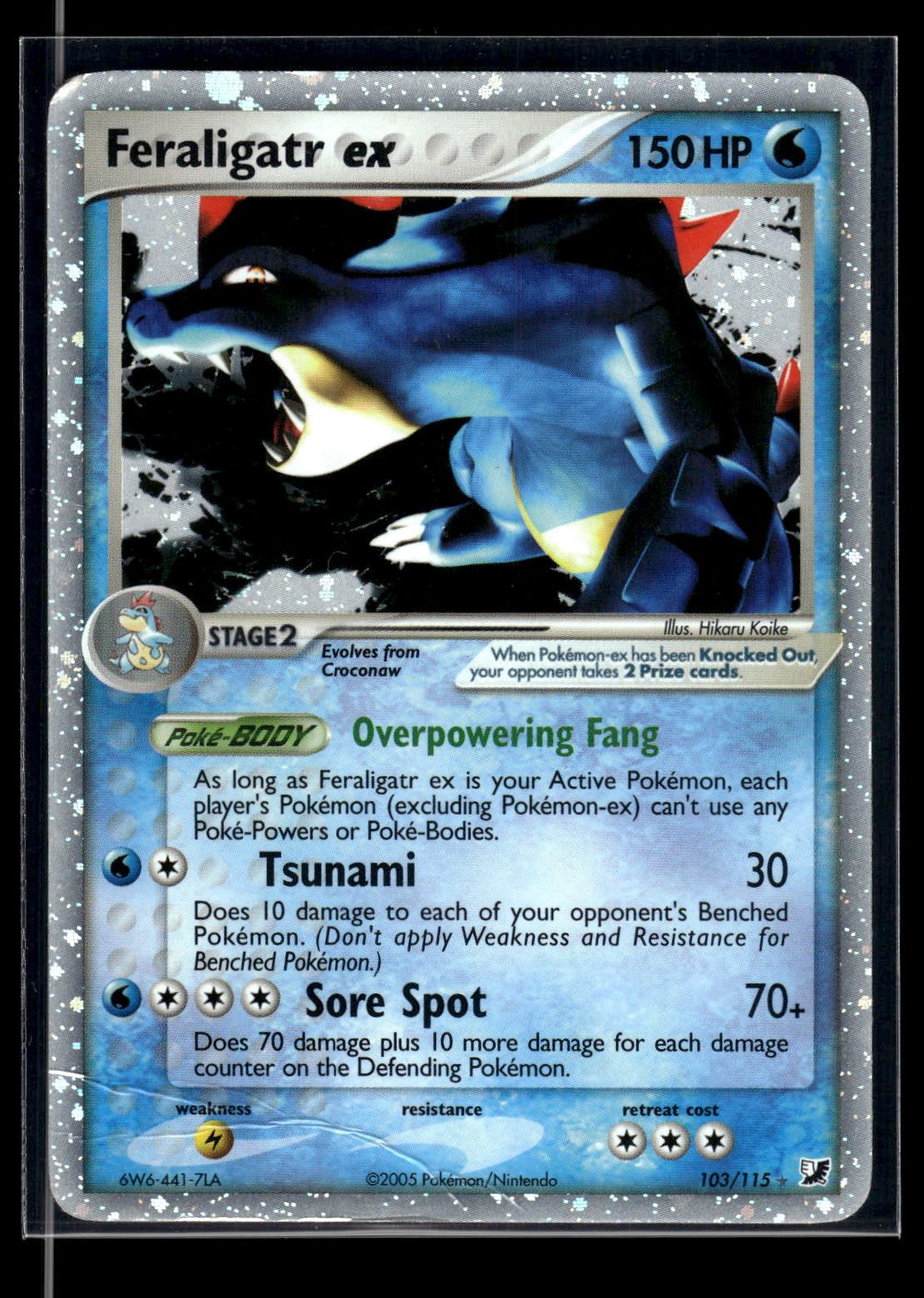 Feraligatr ex 103/115 - Unseen Forces  - Rare Holo EX