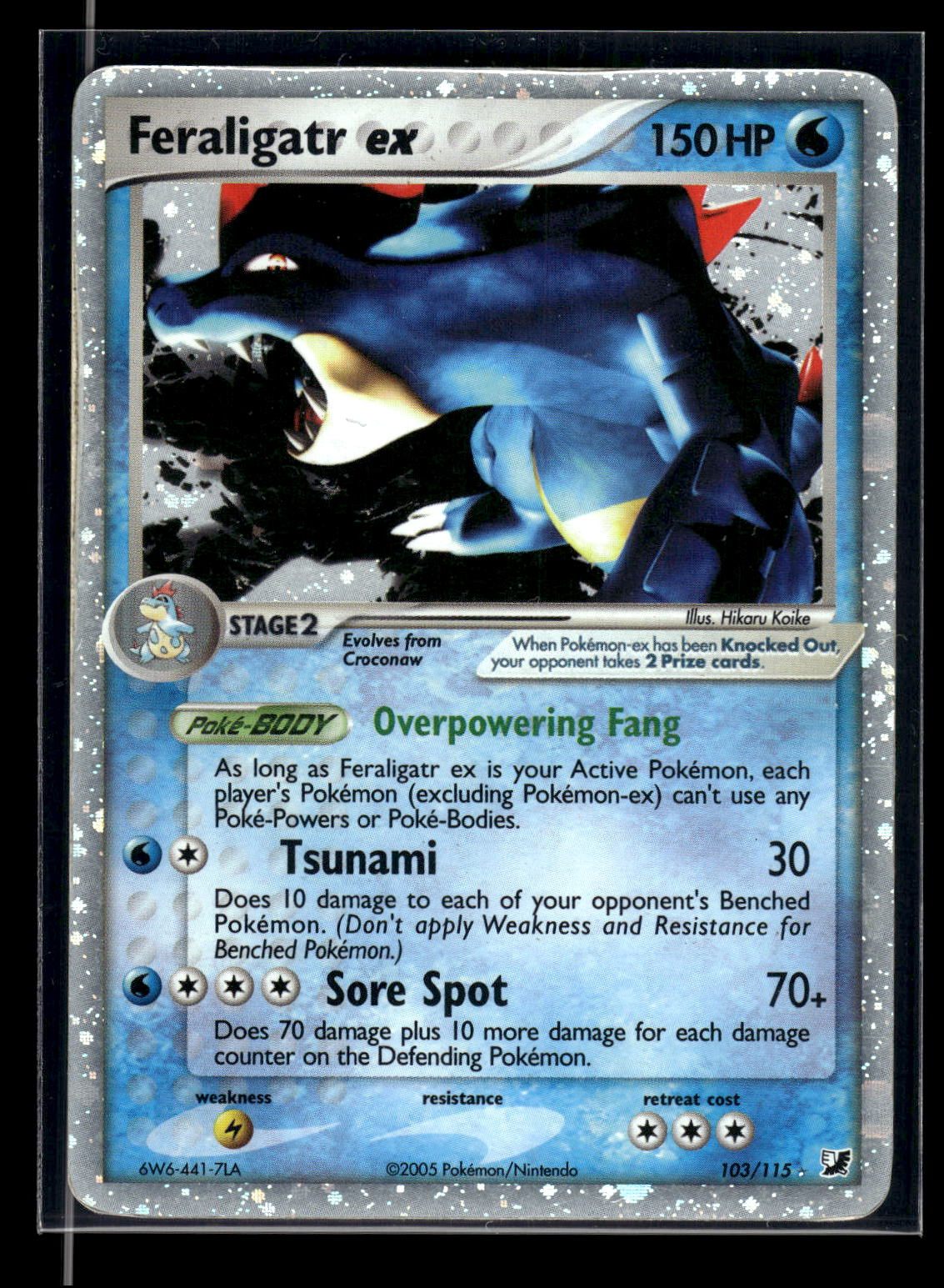 Feraligatr ex 103/115 - Unseen Forces  - Rare Holo EX
