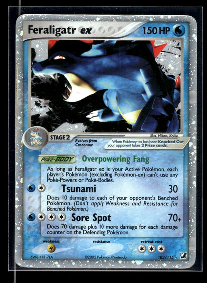 Feraligatr ex 103/115 - Unseen Forces  - Rare Holo EX