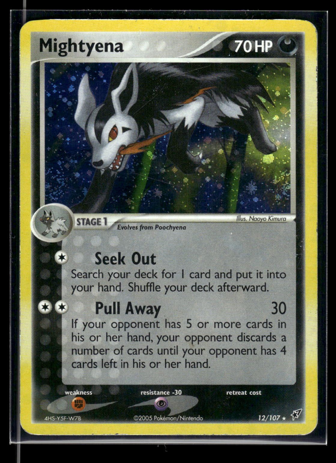 Mightyena 12/107 - Deoxys  - Rare Holo