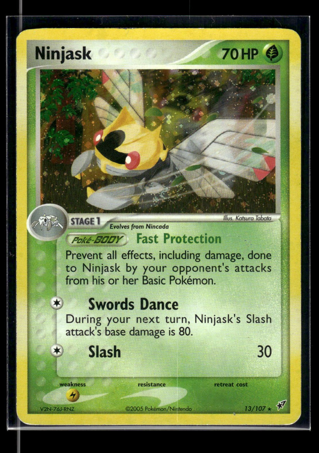 Ninjask 13/107 - Deoxys  - Rare Holo