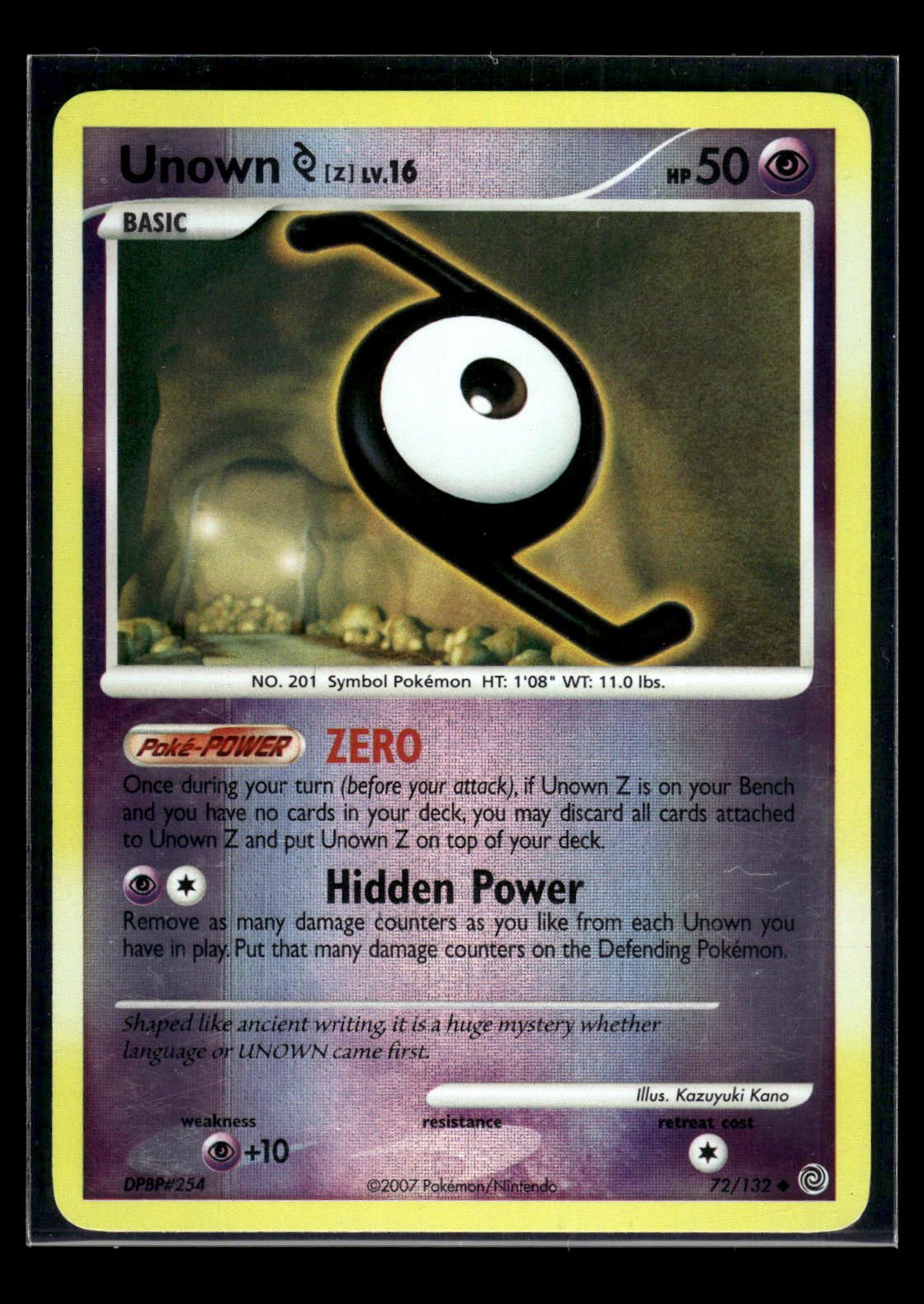 Unown [Z] 72/132 - Secret Wonders  - Uncommon