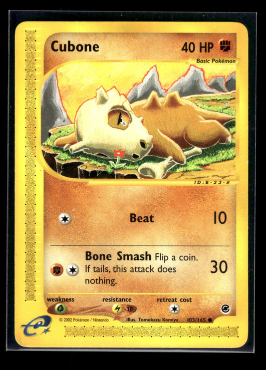 Cubone 103/165 - Expedition Base Set  - Common