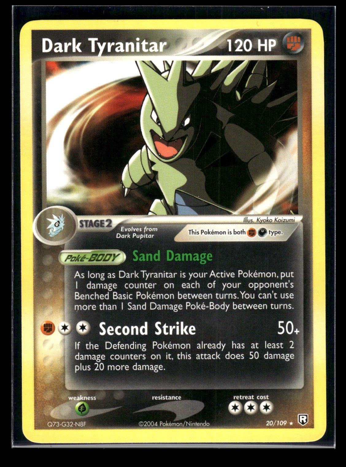 Dark Tyranitar 20/109 - Team Rocket Returns  - Rare
