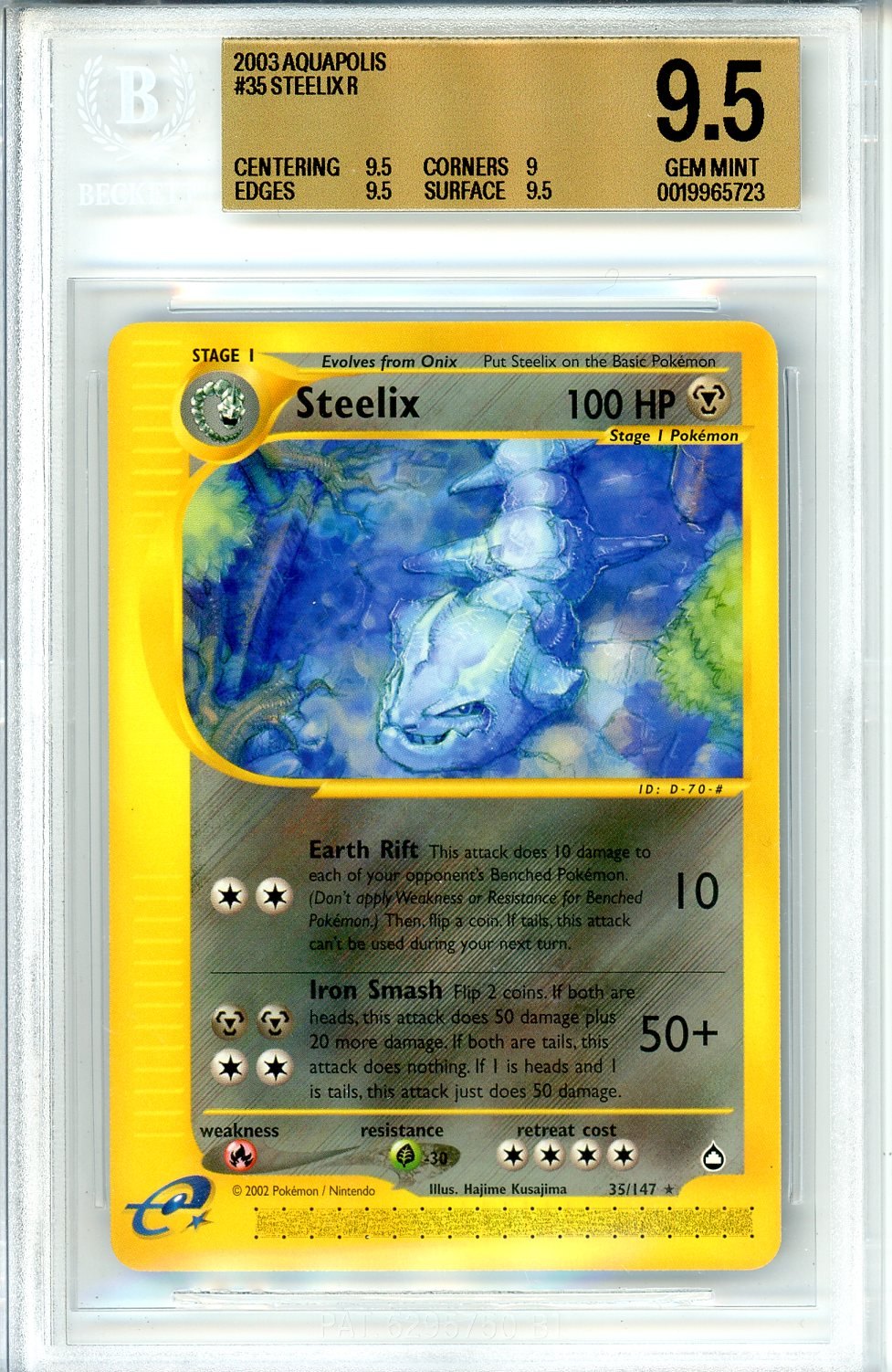 BGS 9.5 Steelix - Aquapolis #35/147 - Rare