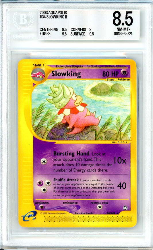 BGS 8.5 Slowking - Aquapolis #34/147 - Rare