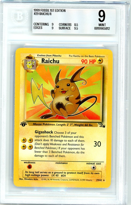 BGS 9 Raichu - Fossil #29/62 - Rare