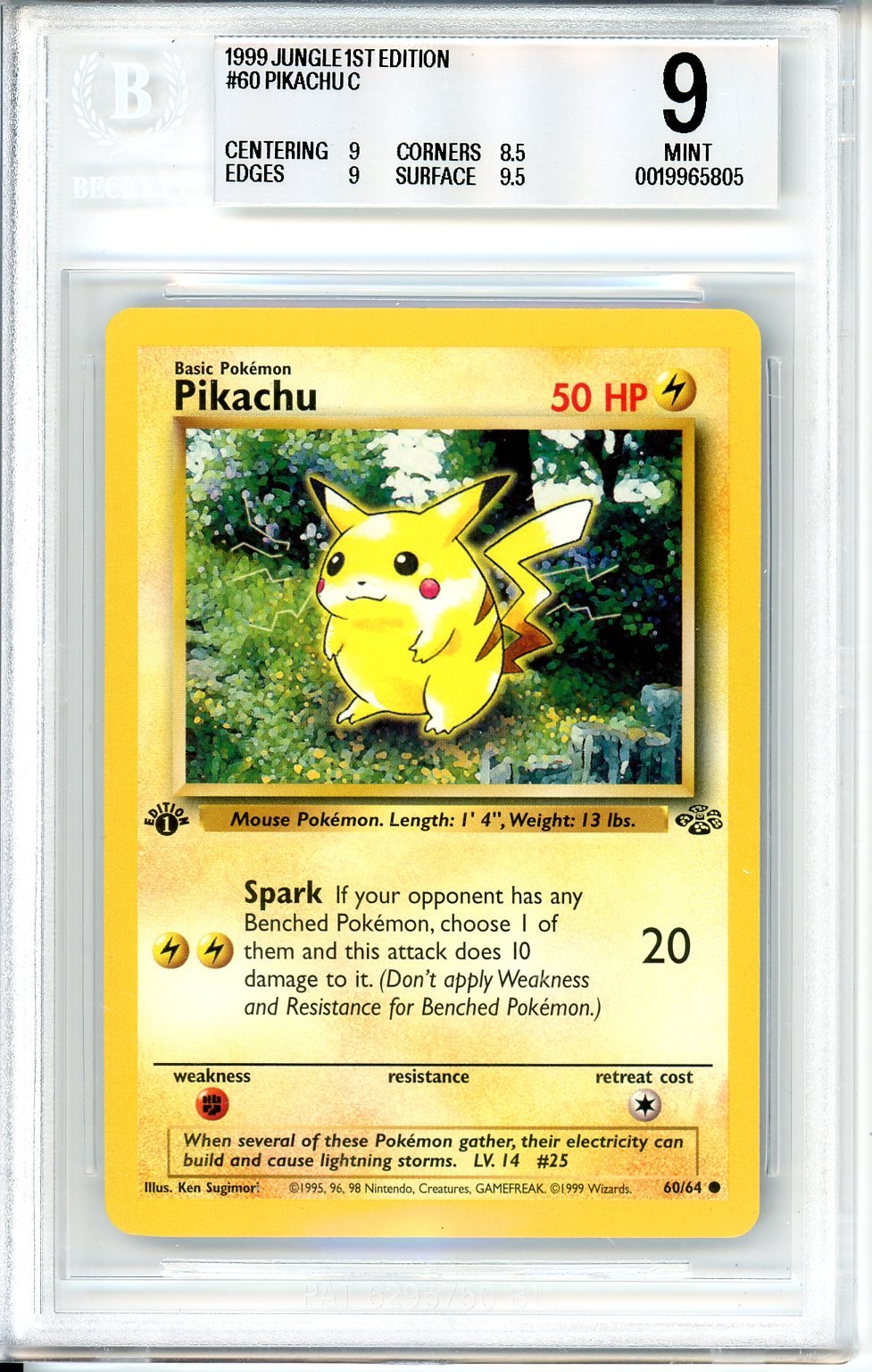 BGS 9 Pikachu - Jungle #60/64 - Common