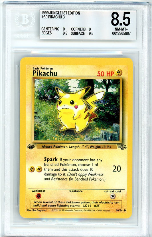 BGS 8.5 Pikachu - Jungle #60/64 - Common