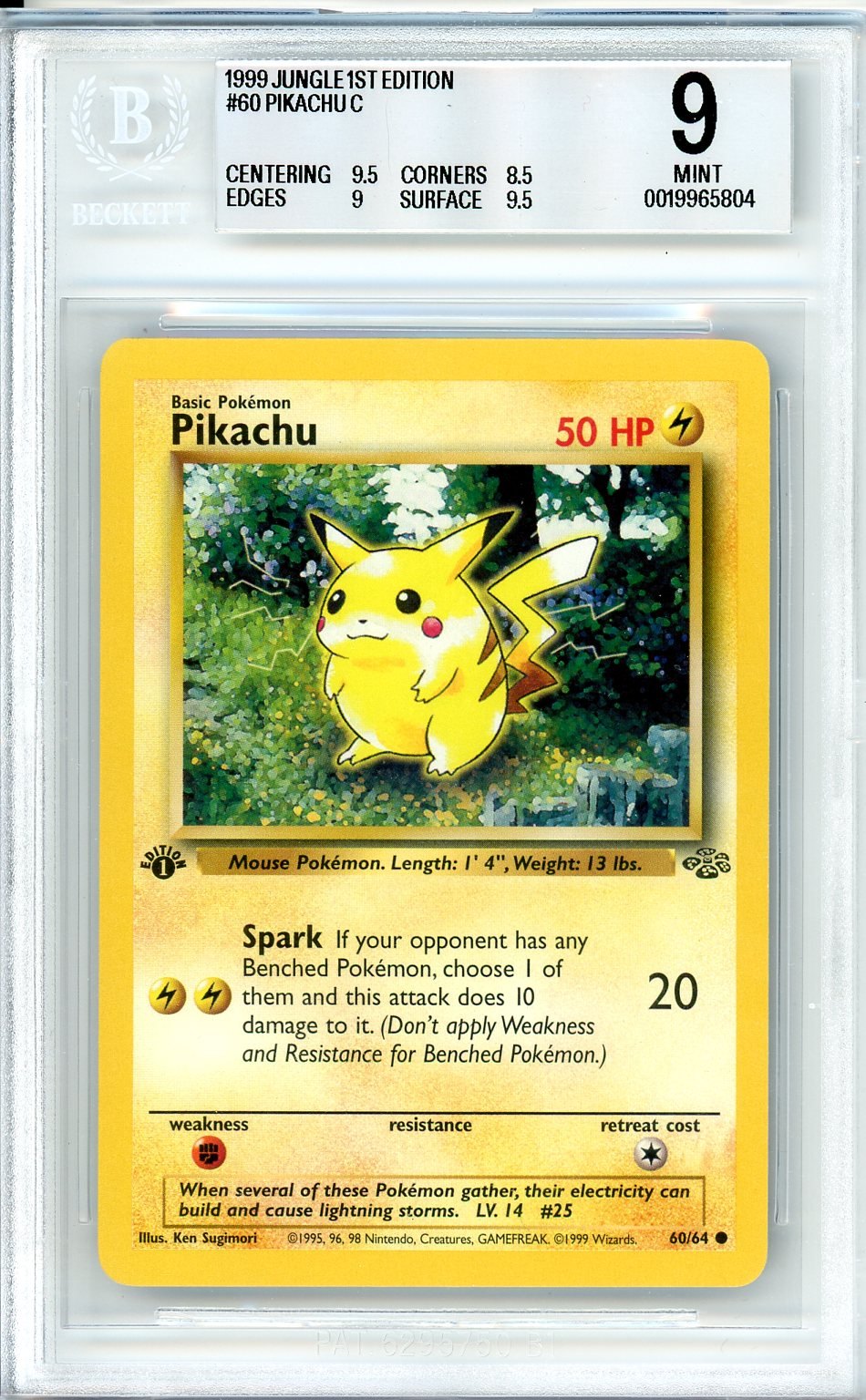 BGS 9 Pikachu - Jungle #60/64 - Common