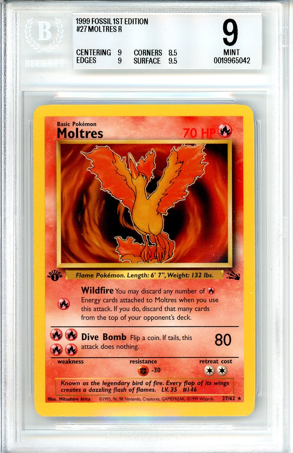 BGS 9 Moltres - Fossil #27/62 - Rare