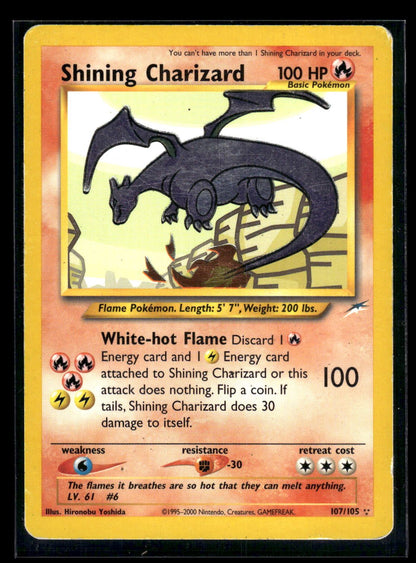 Shining Charizard 107/105 - Neo Destiny  - Rare Shining