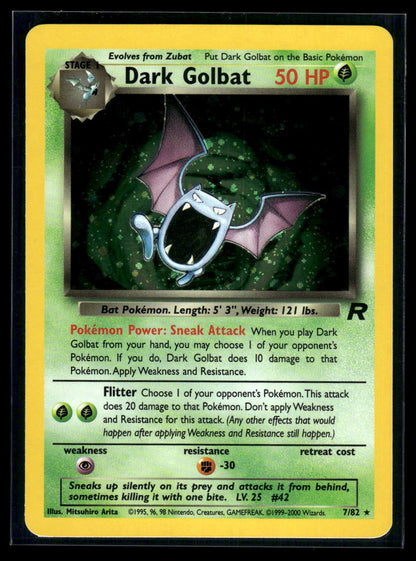 Dark Golbat 7/82 - Team Rocket  - Rare Holo