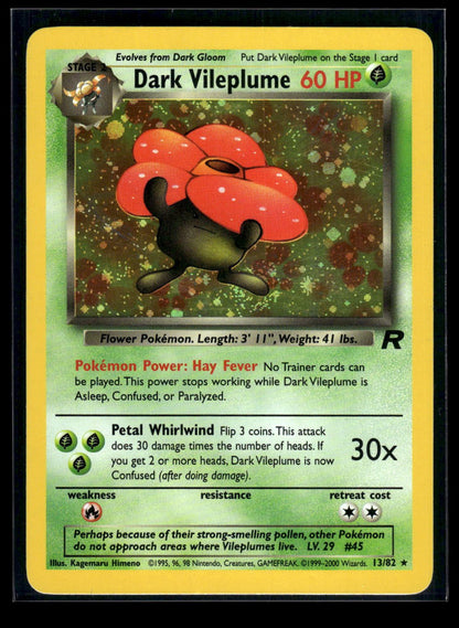 Dark Vileplume 13/82 - Team Rocket  - Rare Holo