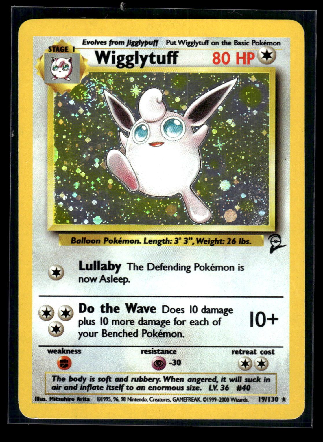 Wigglytuff 19/130 - Base Set 2  - Rare Holo
