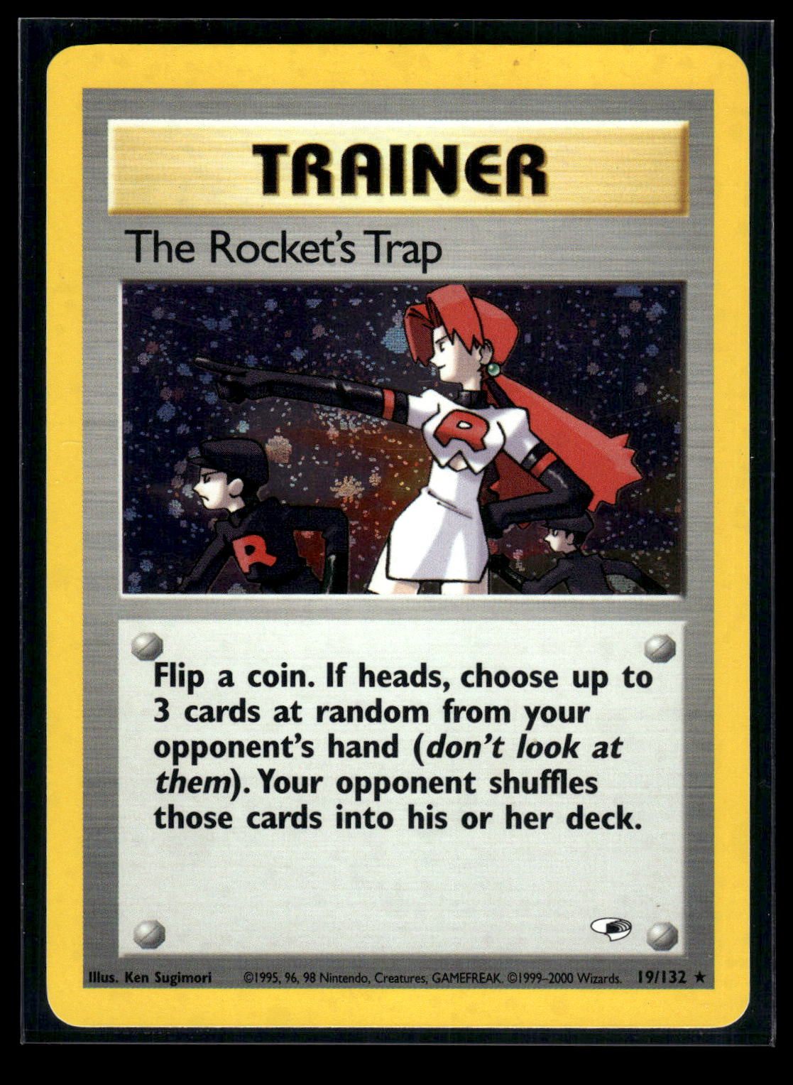 The Rocket's Trap 19/132 - Gym Heroes  - Rare Holo